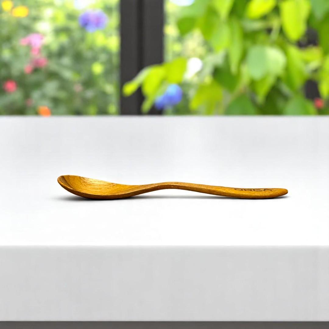 世界三大銘木 チーク無垢材 ミニスプーン  木製食器　キャンプ アウトドア ヨーグルト 離乳食 | 2枚目