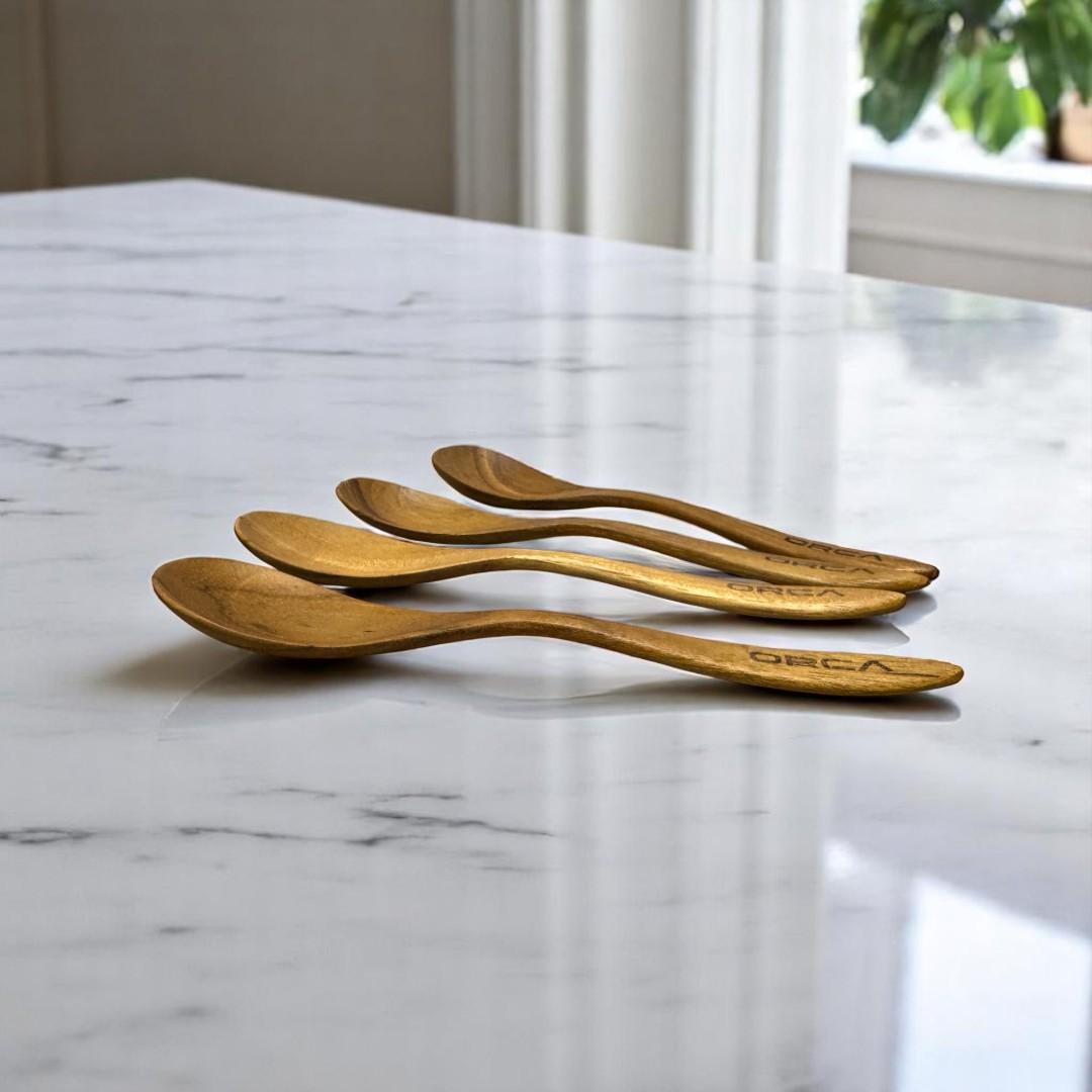 世界三大銘木 チーク無垢材 ミニスプーン  木製食器　キャンプ アウトドア ヨーグルト 離乳食 | 7枚目