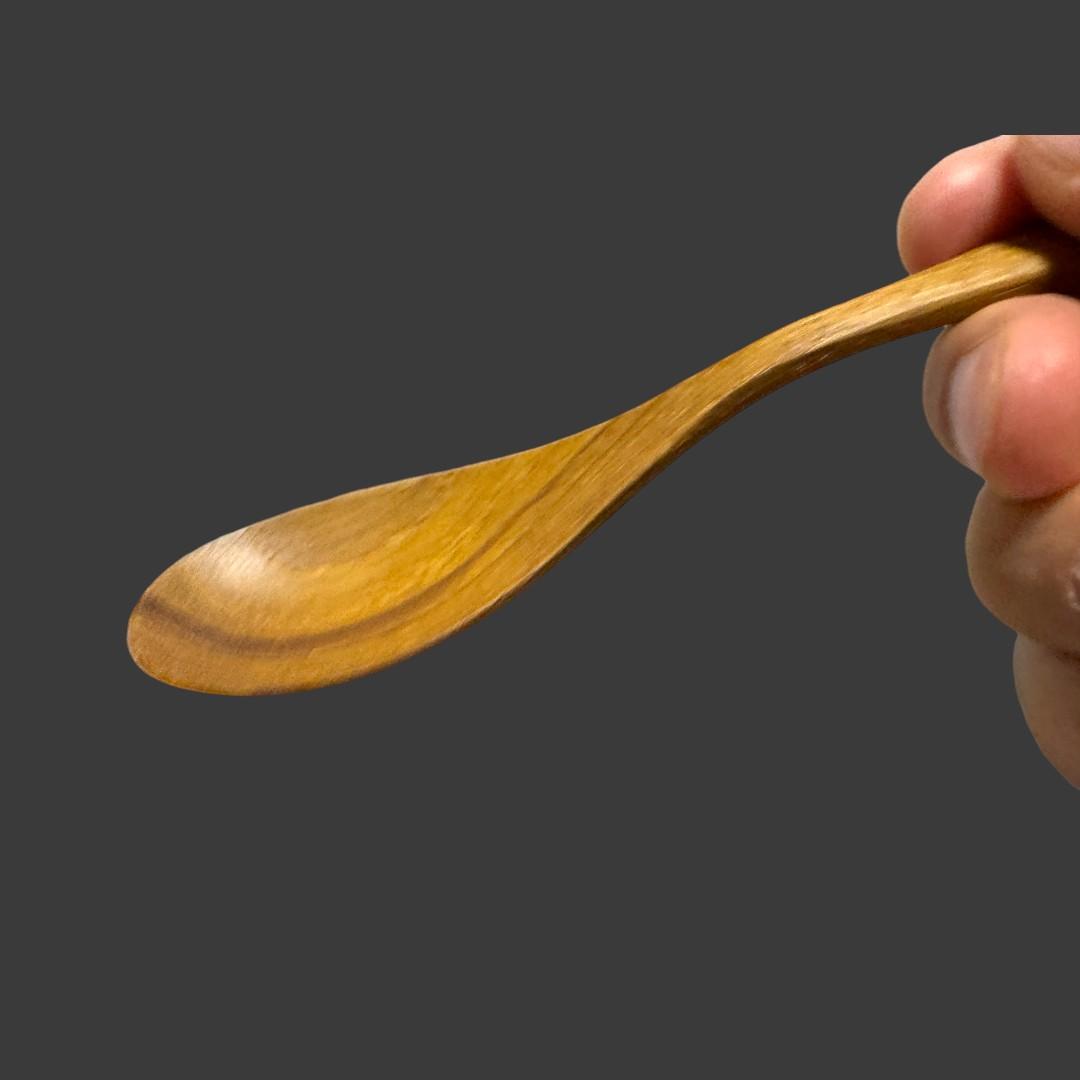 世界三大銘木 チーク無垢材 ミニスプーン  木製食器　キャンプ アウトドア ヨーグルト 離乳食 | 3枚目