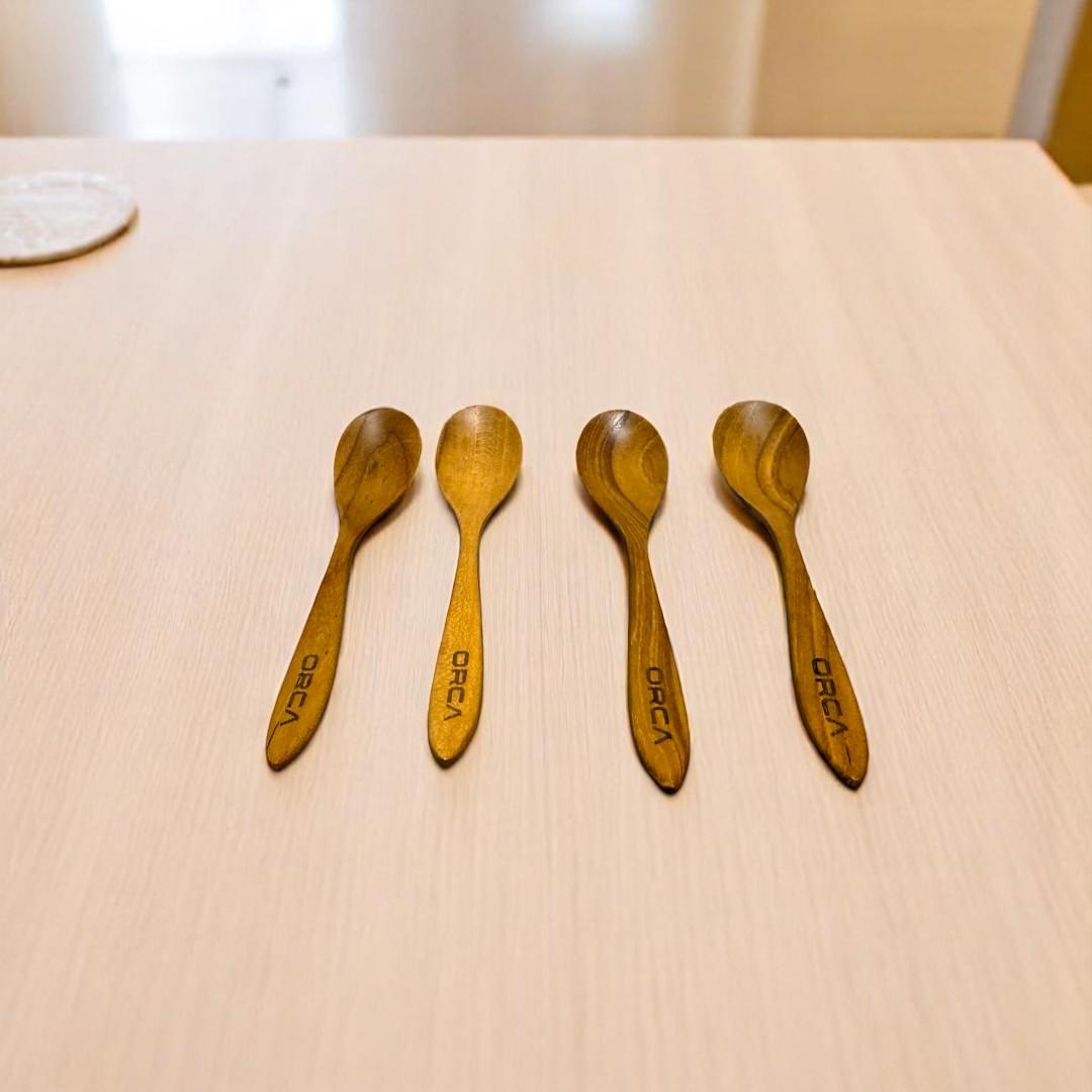世界三大銘木 チーク無垢材 ミニスプーン  木製食器　キャンプ アウトドア ヨーグルト 離乳食 | 9枚目
